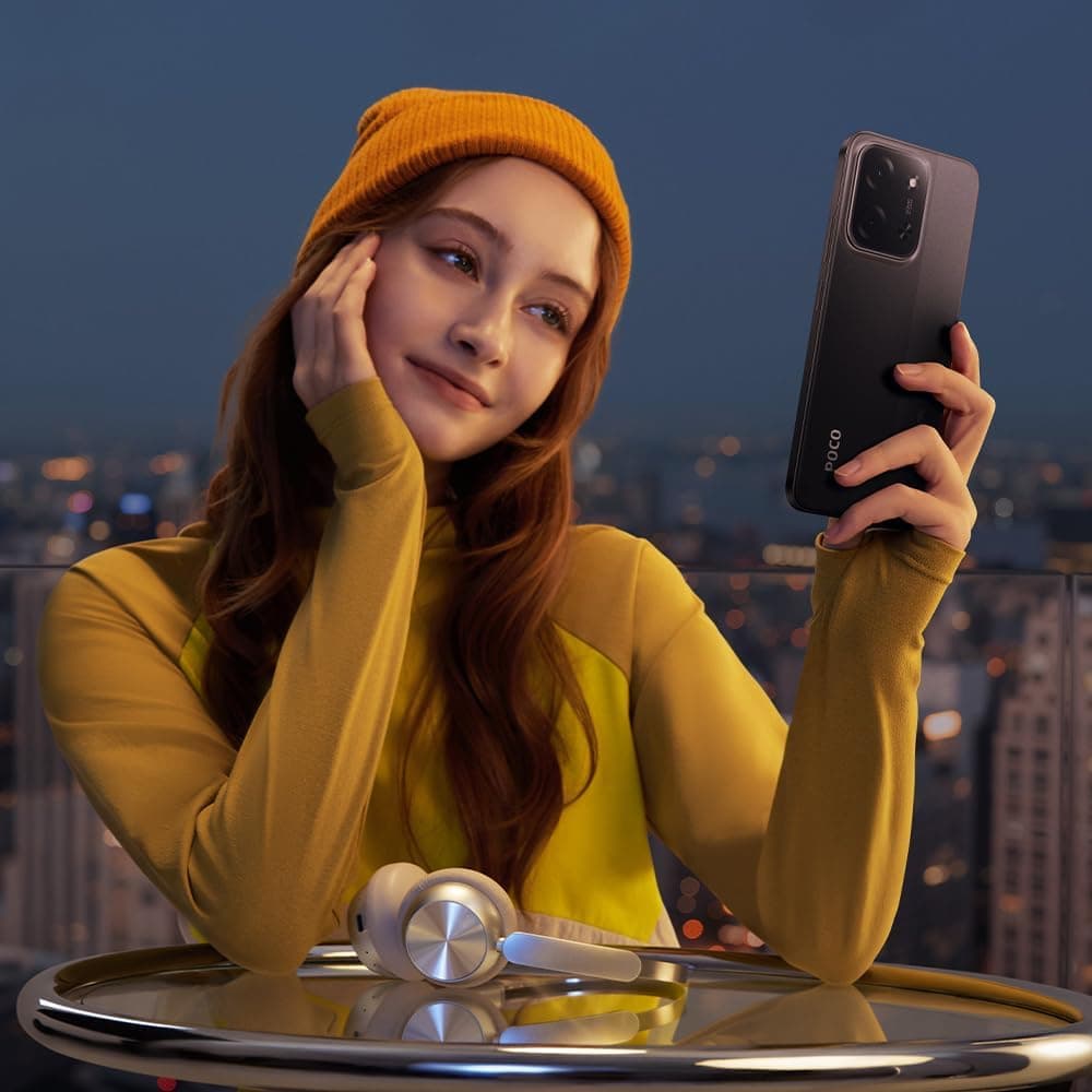 XIAOMI POCO C85 Smartphone 6+128 Go Double Caméra IA 50 MP - Noir | Écran 6,9 pouces 120Hz, Épaisseur 8mm, batterie 6000mAh, MediaTek Helio G81-Ultra, 2 ans de garantie, chargeur non inclus