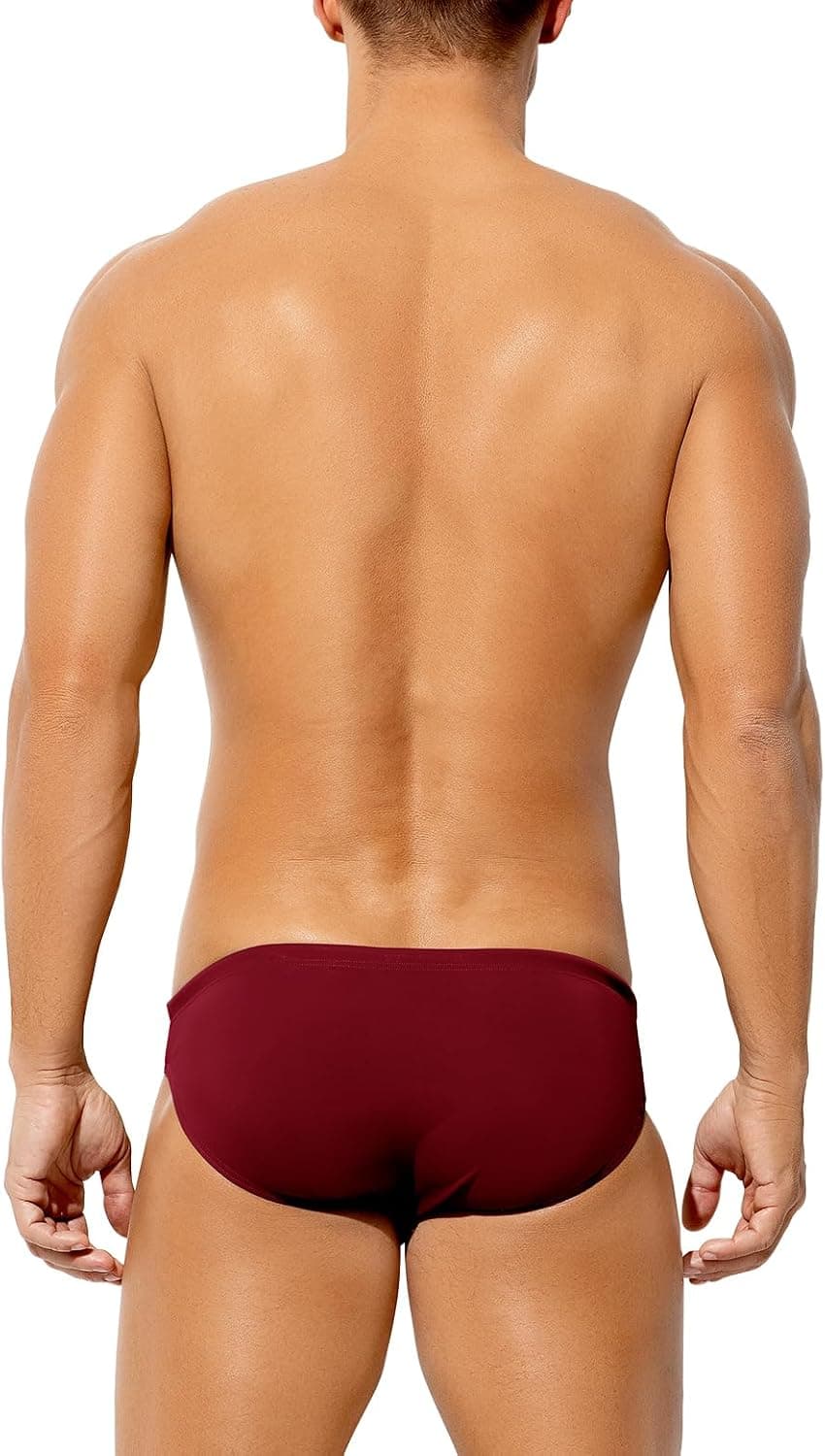 Casey Kevin Slips de Bain Homme Maillot de Bain Bikini Slips Taille Basse Swim Briefs pour Piscine Plage Cordon de Serrage Ajustable