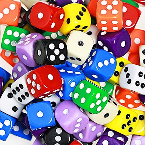 YOUSHARES 100 pcs/Set Jeux de Dés Conique Polyédrique D6 Magie en Plastique pour Donjons/Dragons/MTG/RPG/Jeu de Rôle avec Pochette Gratuite de Rangemen