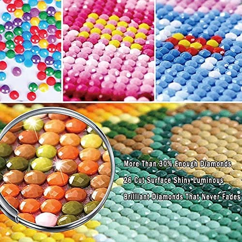 hadefa Kit de peinture diamant personnalisée, photo 5D à faire soi-même pour adultes, kit de peinture strass, peinture avec strass, perceuse carrée (20 x 20 cm)