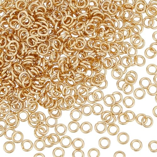 UNICRAFTALE 500 Pcs 4mm Doré en Acier Inoxydable Anneaux de Saut Ouverte Anneaux de Saute Connecteur Résultats de Bijoux pour la Fabrication de Bijoux et Projets D'Artisanat et Répaion
