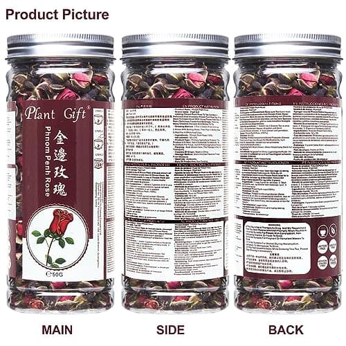 Plant Gift Rose Flower Tea 金边玫瑰 Thé de fleur rose (Phnom Penh Rose) Thé au début du thé Tea Naturel Bio Natural Thé de plantes, Soins de santé 50g / 1.76oz
