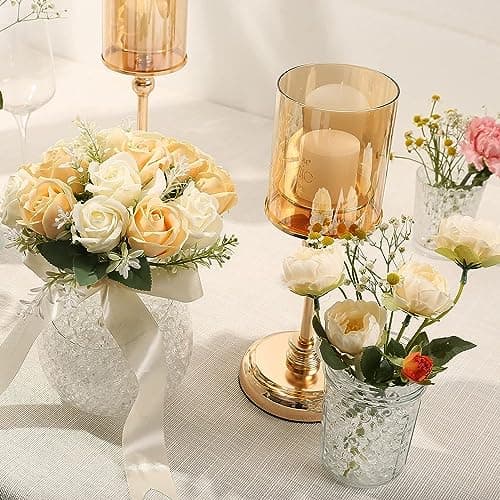 Daover Perles d'eau, 50.000 pièces Perle D’Eau Transparente pour Décoration de Vases, Fabrication de Bougies Flottantes, Bille d'eau Transparente pour Vase Decoratif, Billes Hydrogel