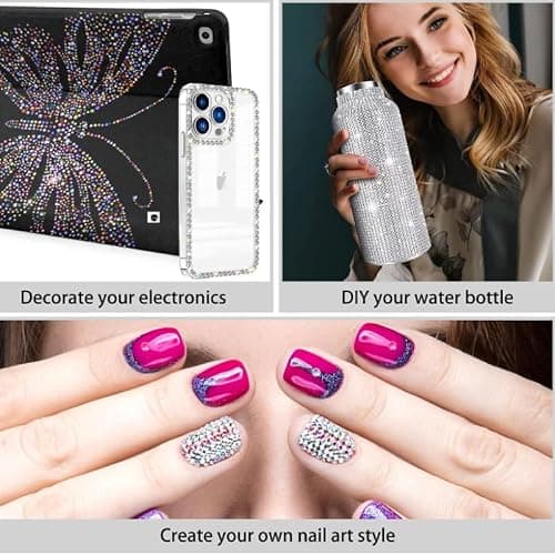 4000 Diamants Cristaux Acrylique Remplisseurs Strass Clairs Strass Acryliques Confettis Diamants en Cristal Strass Clairs,Convient Utilisation Comme Remplissage de vase.(Diamant de couleur blanc AB)
