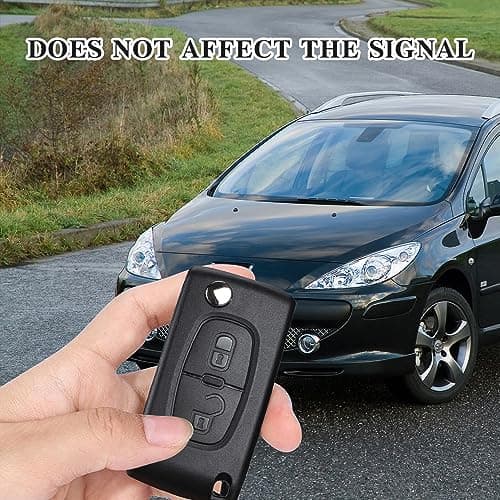 BouGPeng 2 Boutons Coque de Clé de Voiture Compatible avec Peugeot CE0523 207 307 308 407 607 608 Partner Citroen C2 C3 C4 C5 C6 Boîtier Clé Télécommande Clef de Voiture de Remplacement