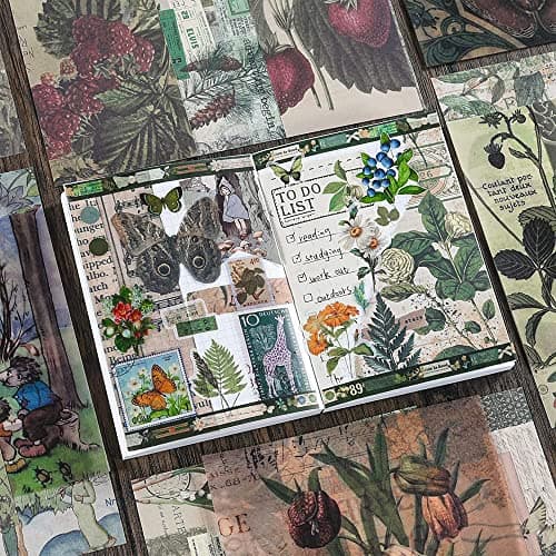 Irayin Kit d'accessoires de Scrapbooking de 125 Pièces, Esthétique Bullet Journal Scrapbook Kit avec A6 Grille Carnet, Autocollants de scrapbooking - Cadeau DIY pour Filles et Femmes (Vert)