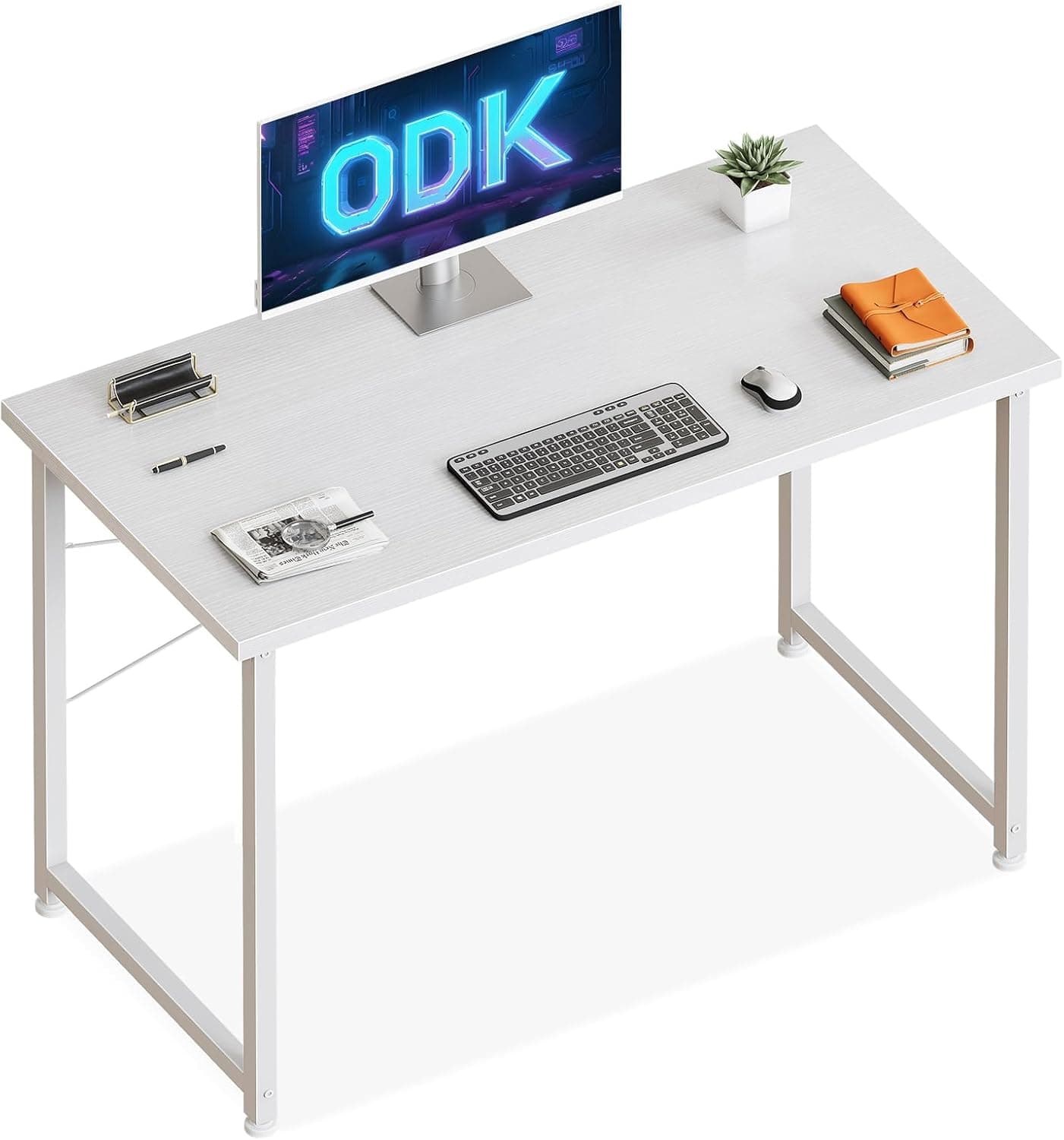 ODK Petits Bureau, 100x48cm, Bureau d'Ordinateur, Blanc