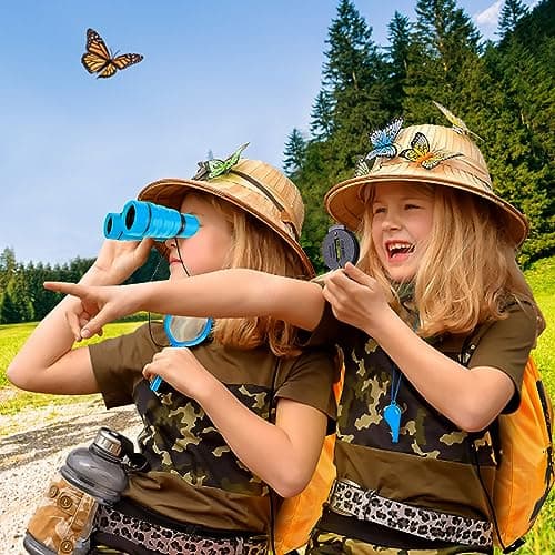 ESSENSON Kit d'exploration pour Les Enfants, Ensemble Explorateur Extérieur Jouets, Cadeau de Jouets d'extérieur pour Les 3 4 5 6 7 8+ Ans garçons Filles Enfants