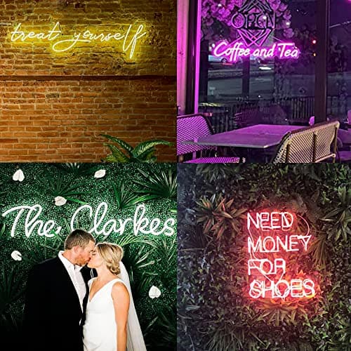 Panneau néon personnalisé, panneau néon personnalisé pour décoration murale, grand panneau néon à LED personnalisé pour entreprise pour chambre à coucher, anniversaire