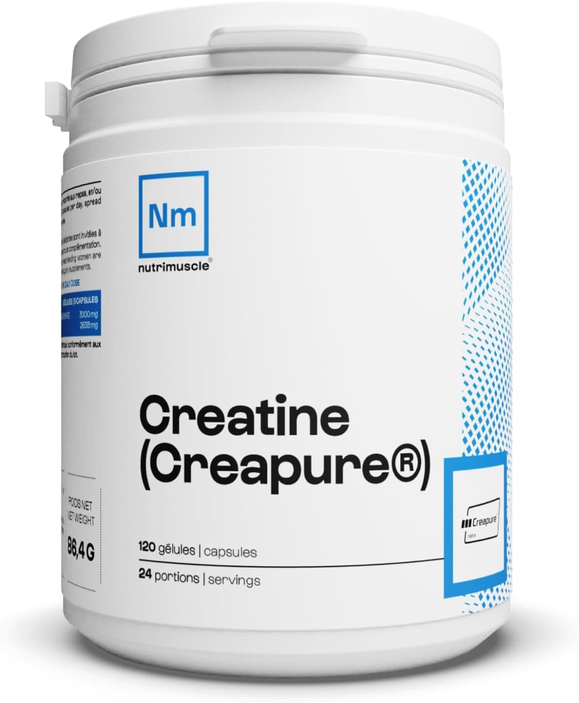 Nutrimuscle Créatine Monohydrate Creapure 120 Gélules