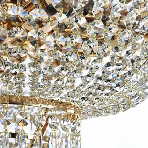 MAYTONI DECORATIVE LIGHTING Lustre Plafonnier en Cristal Brillant Chic Empire 6 Lumières, ecxl. E27, 60W, 220v