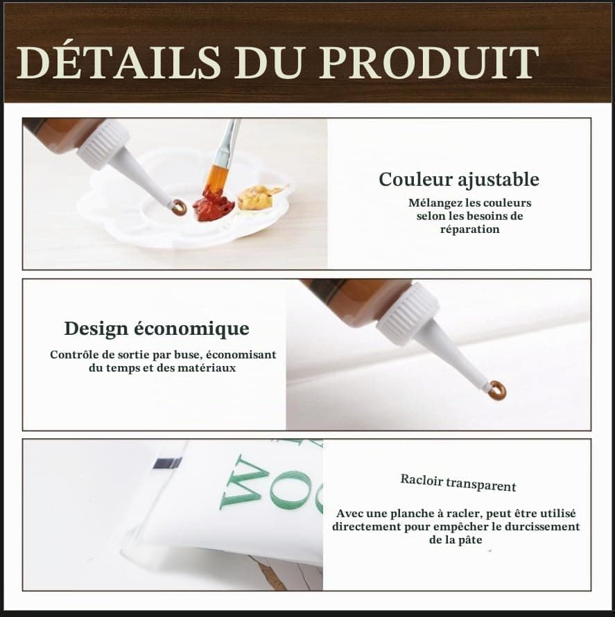 Kit Réparation Parquet Stratifié pour Meubles Bois Chene Clair Rayures