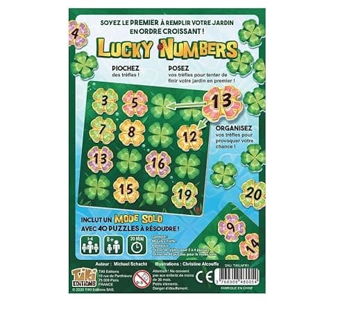 TIKI Editions Lucky Numbers - Jeu de société - Quand Le Sudoku Rencontre Le Loto - Intergénérationnel et idéal pour Toute la Famille
