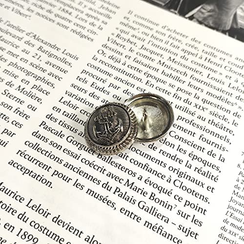 Lot de 25 boutons en métal, boutons pour veste, boutons de manteau, boutons résistants et de haute qualité, motifs de boutons, boutons pour vêtements, boutons, boutons à coudre (argent3, 18 mm)
