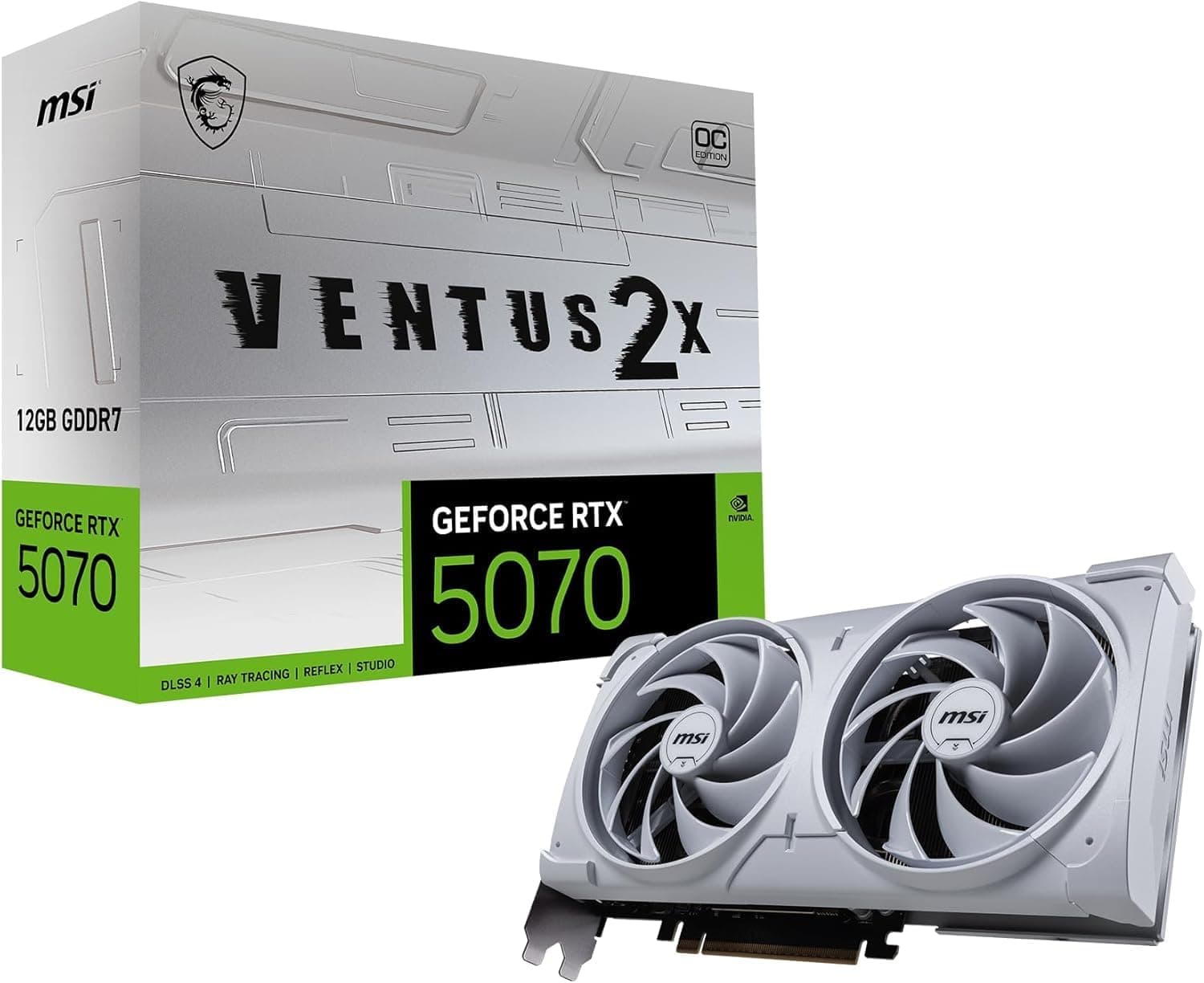 MSI NVIDIA GeForce RTX 5070 12G Ventus 2X OC White Carte Graphique