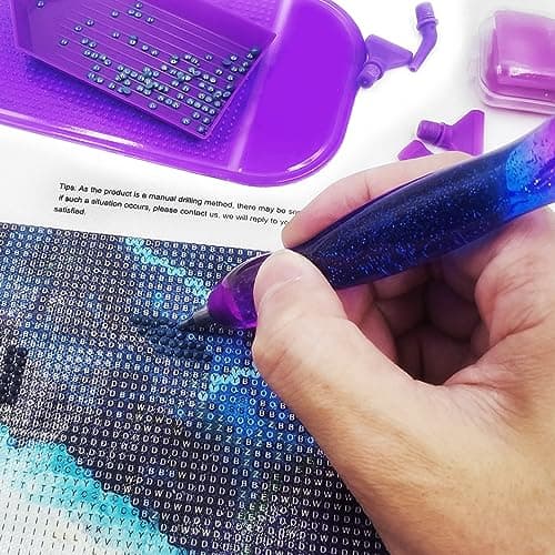 AIFUDA Lot de 24 kits de peinture diamant avec pointes filetées 5D pour adultes
