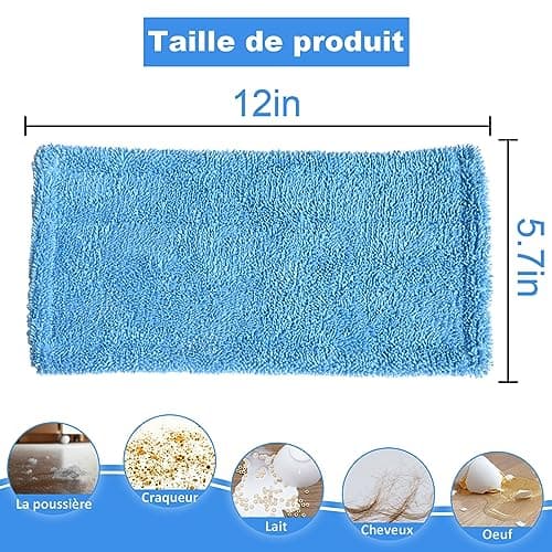 GFRED Lot de 3 Lingettes Reutilisable Remplacement Compatible Avec Swiffer Sweeper Utilisation Humide et Sèche Tampons Vadrouille en Microfibre Convient à de Nombreux Types de Revêtements de Sol