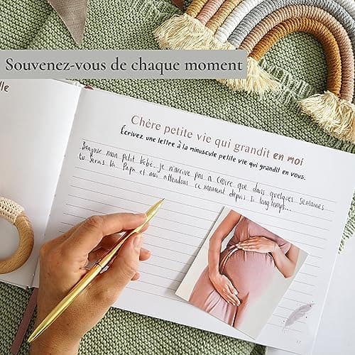 Journal de Grossesse à Offrir - Livre Grossesse de Luxe pour Futures Mamans – Carnet de Grossesse comprend Calendrier, Scrapbook, Check-list, Organisateur et Livre de Naissance Souvenirs (Animaux)