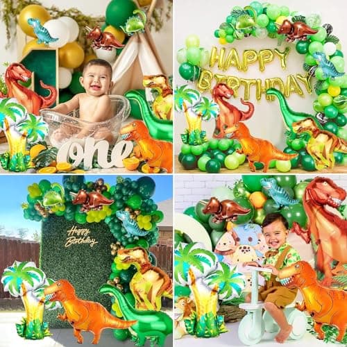 Ballon Dinosaure Anniversaire, 10 Pièces Dinosaure Ballon Anniversaire Helium, Ballons Anniversaire, Ballon de Dinosaure, Dinosaurs Ballons Helium, Ballon Bapteme Pour Fête D'anniversaire