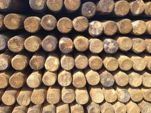HaGa-Welt.de Piquet, poteau, poteau rond en bois, palissade, poteau de fixation