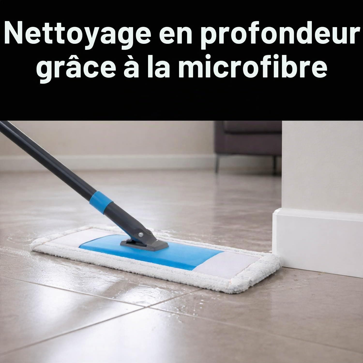COM-FOUR® Lot de 2 Housses en Microfibre, Pad pour Balai de 42 cm, Couvre-serpillère pour Tous Types de sols, Lavable en Machine à 60 degrés, Chiffon Durable (2 pièces - Blanc/Gris)