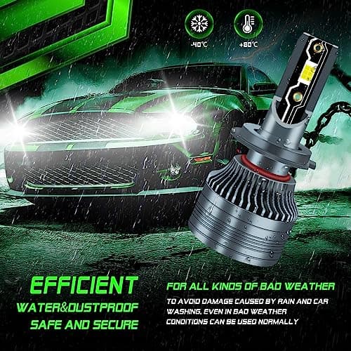 Sidaqi H7 Ampoule LED Voiture 6000K Blanc 60W 16000LM Tout-en-Un H7 Kit de Conversion de Phare de Voiture de Remplacement pour phares de Jour Feux antibrouillard 12V (Lot de 2)
