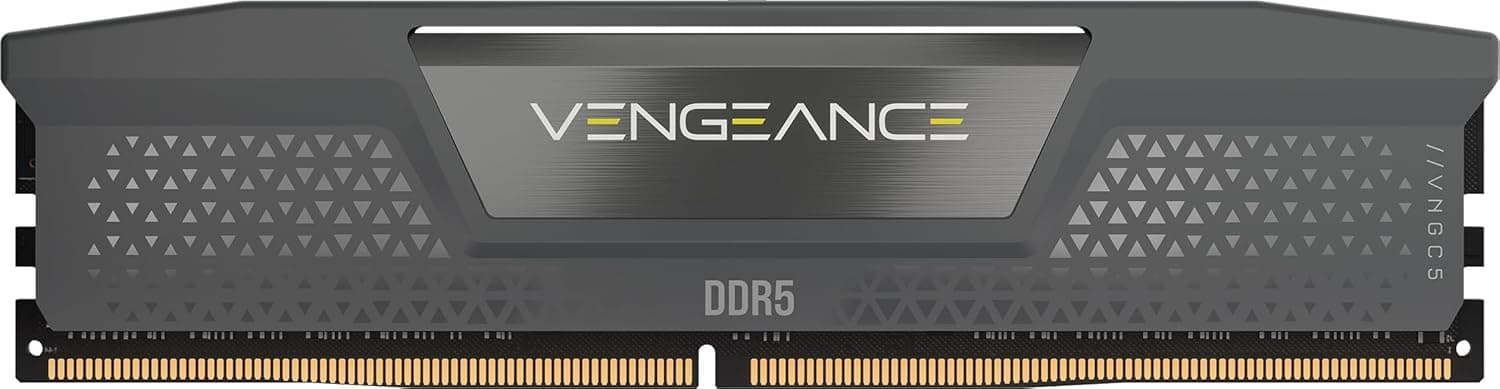 CORSAIR Vengeance DDR5 16Go (1 x 16Go) Jusqu'à 6000MHz AMD Intel RAM | Mémoire pour Ordinateur de Bureau, Compatible AMD EXPO et Intel XMP 3.0, CL36, Gris, CMK16GX5M1E6000Z36