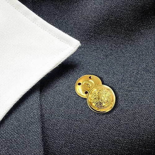 Zzcy 50 Boutons De Blazer Dorés Boutons Vintage En Métal Antique Pour Costumes Uniforme: 15 mm,18 mm,23 mm,25 mm,30 mm (Boîte)