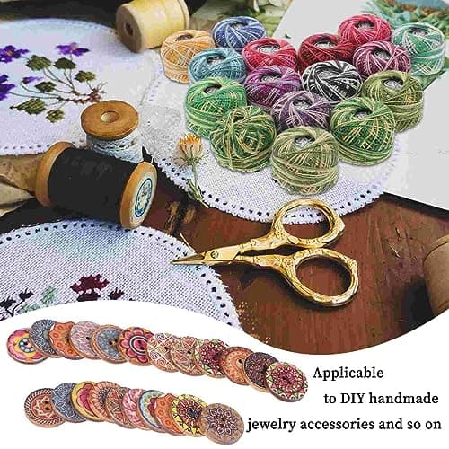 JOCXZI Lot de 100 Boutons rétro -en Bois - pour Enfants - 2 Trous pour Travaux Manuels Peinture Décoration de Noël,Boutons Rétro en Bois pour Couture Artisanale