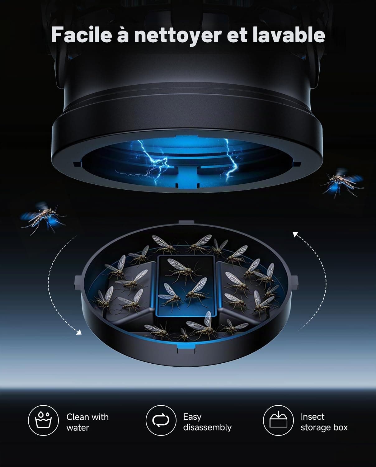 Lampe Anti Moustique, Anti Mouche Electrique, 20W Électrique Antimoustique