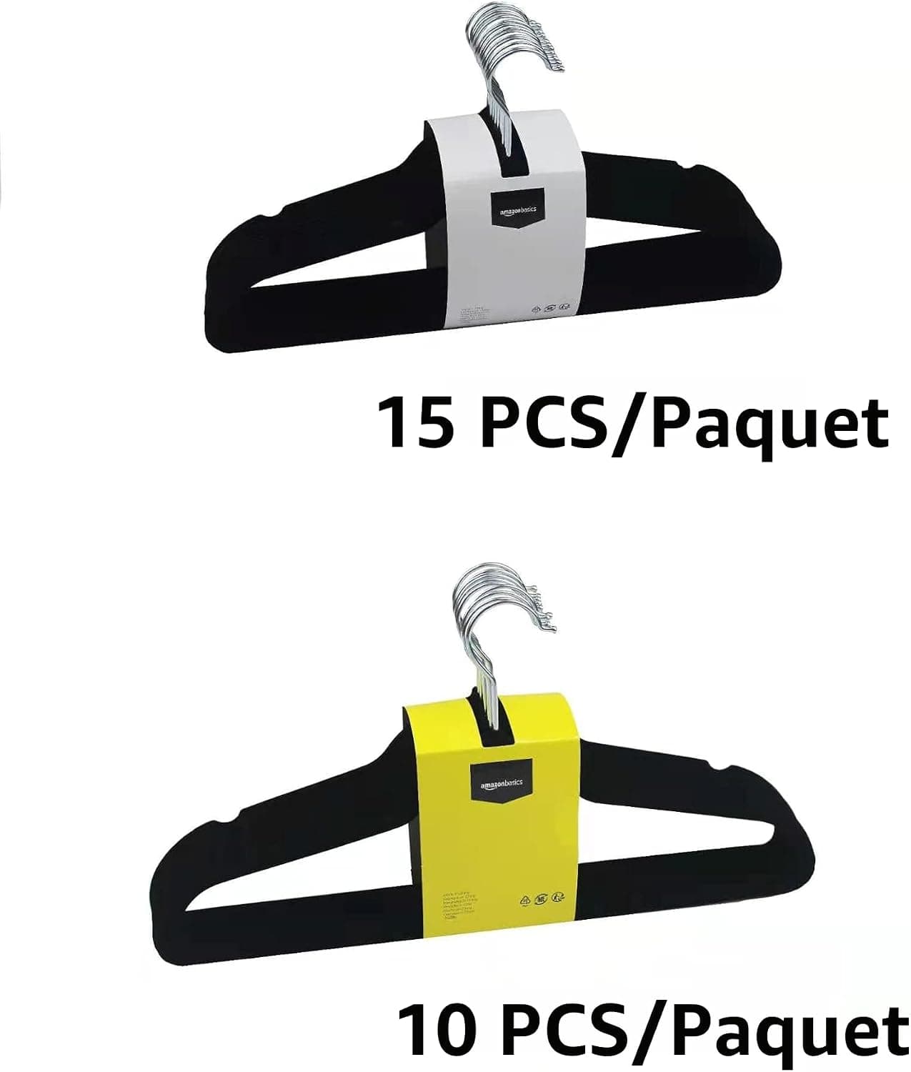 Amazon Basics Lot de 50 cintres en Velours pour Costumes Noir