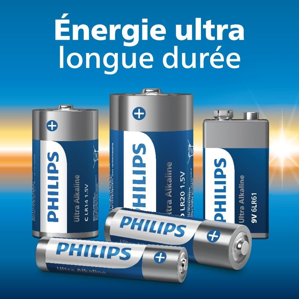 Philips Combo de Piles Alcalines AA-AAA Ultra - Polyvalent pour Tous Les Appareils, Lot de 40