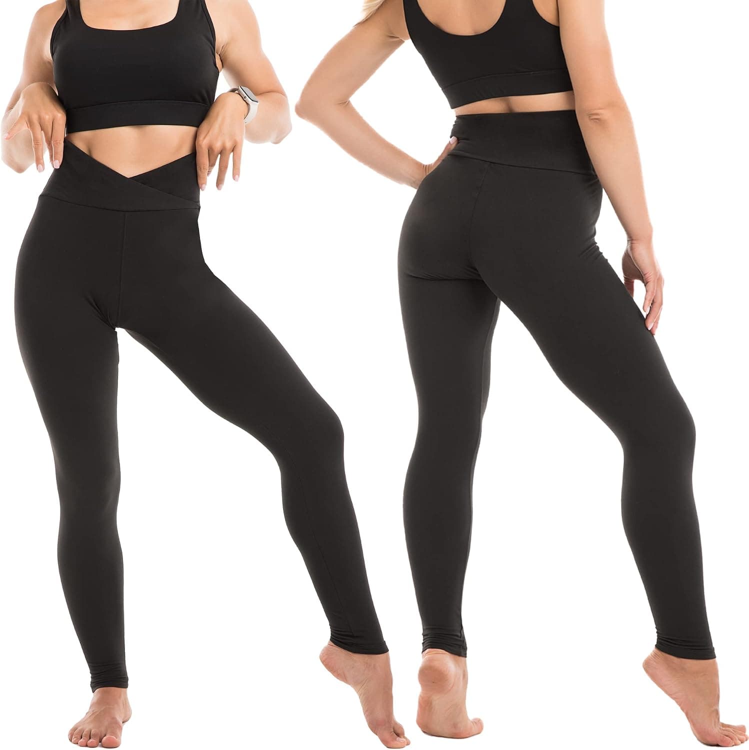 SINOPHANT Legging Femmes Pantalon de Sport, Jegging Taille Haute Femme Yoga Opaque Doux Grande Taille