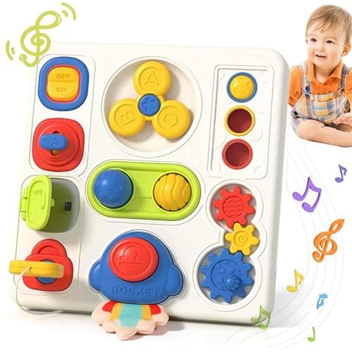 Dasnialer Jouet Montessori Busy Board âge 1 an,9 en 1 Enfants Activity Board Jouets,Sensory Learning Toys Jeux Jeu Montessori Jouet Enfant Bebe 1 2 3 Ans Cadeau Enfant