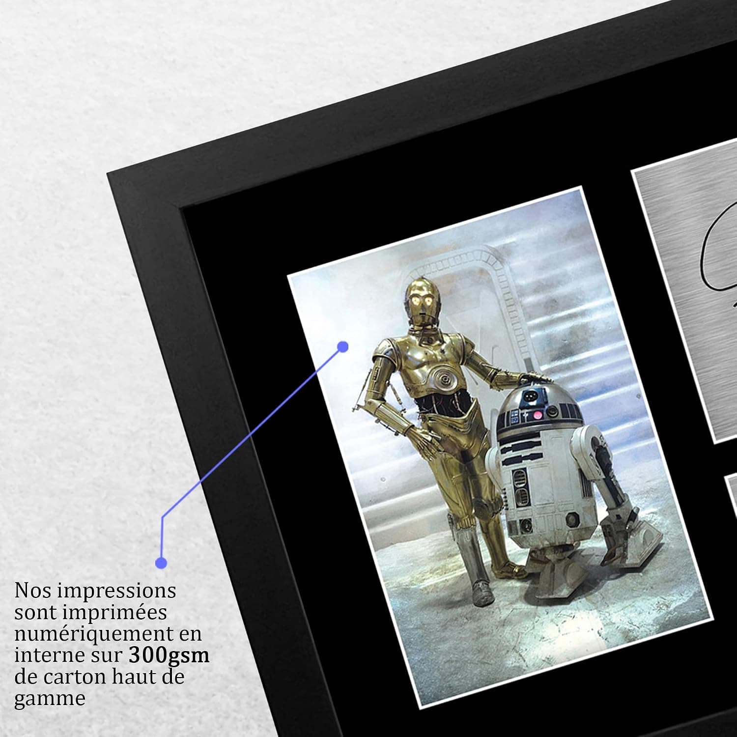 HWC Trading FR A4 Anthony Daniels & Kenny Baker C-3PO R2-D2 Cadeaux Imprimé Signé Autographe Photo pour les fans de cinéma - A4 Encadré