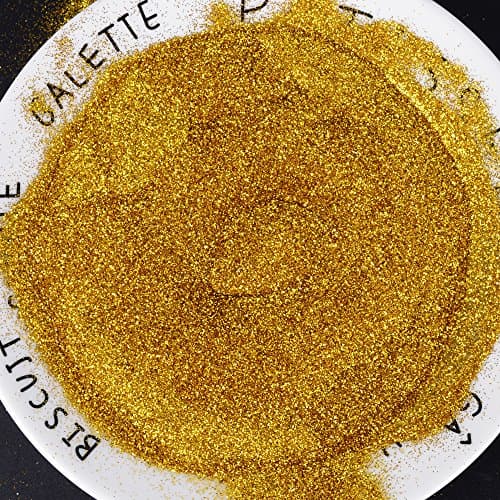 JNCH 50g Poudre Paillettes Doré + 50g Poudre Paillettes Argenté Scintillant pour Décoration Noël Loisirs Créatifs Manucure Ongles Nail Art