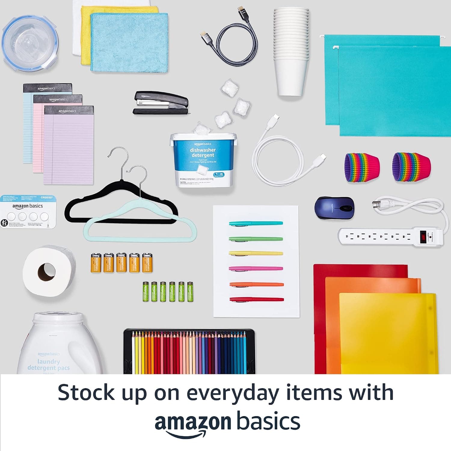 Amazon Basics Lot de 50 cintres en Velours pour Costumes Noir
