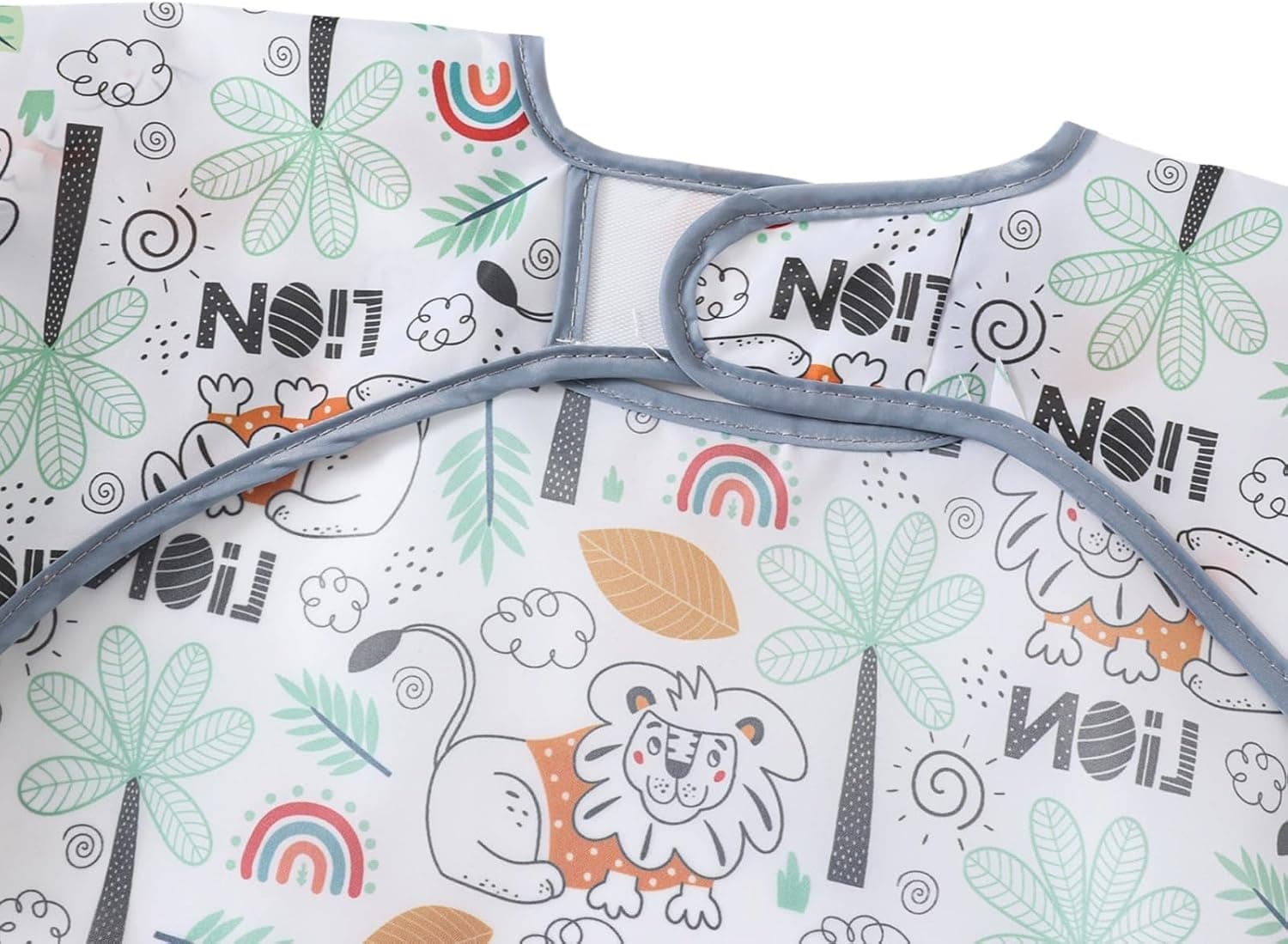 Lot de 5 Etanche Bavoir à Manches Longue pour Bébé alimentation Imperméable Blouse Tablier 3 a 24 Mois