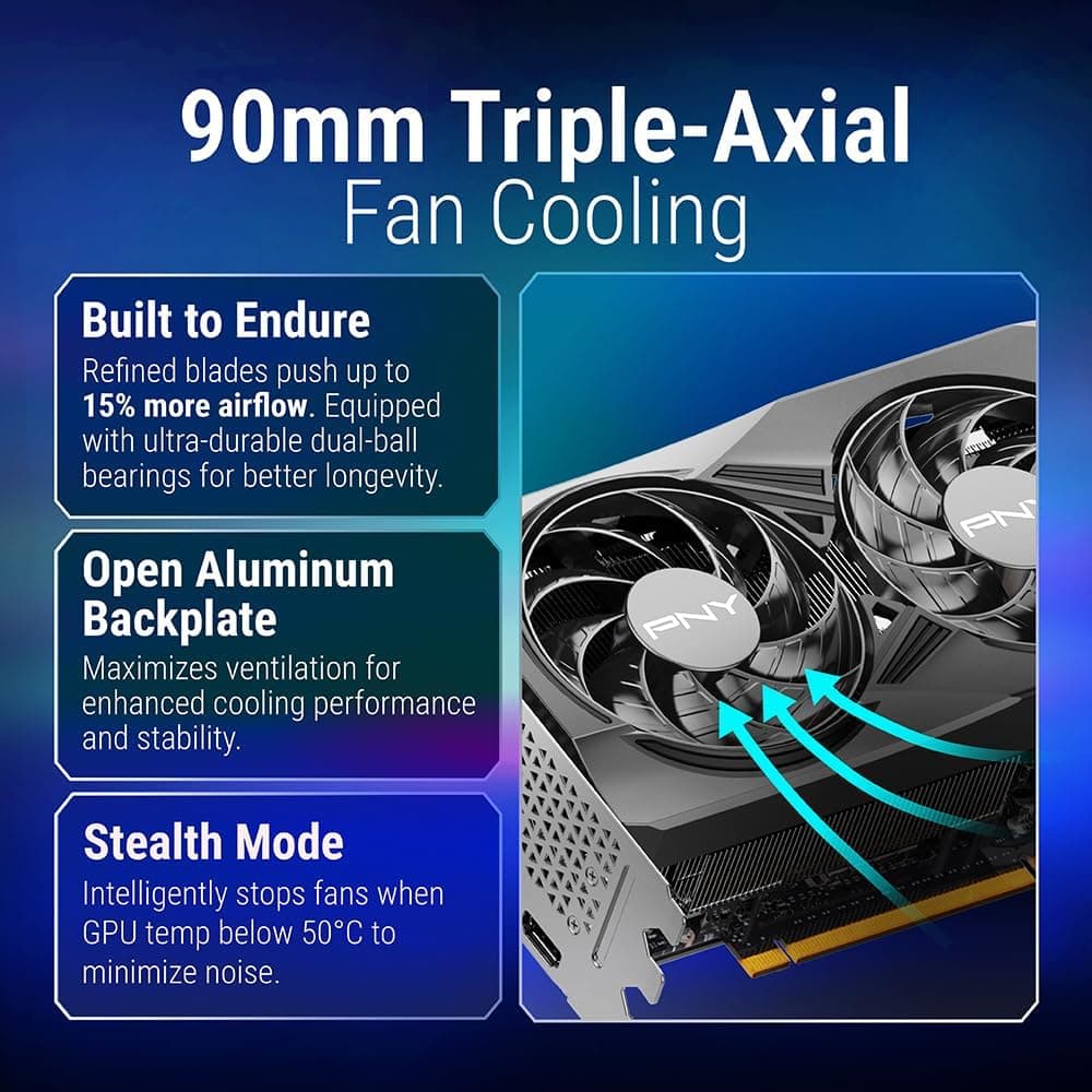 PNY Carte Graphique GeForce RTXTM 5070Ti 16Go OC Triple Fan DLSS 4