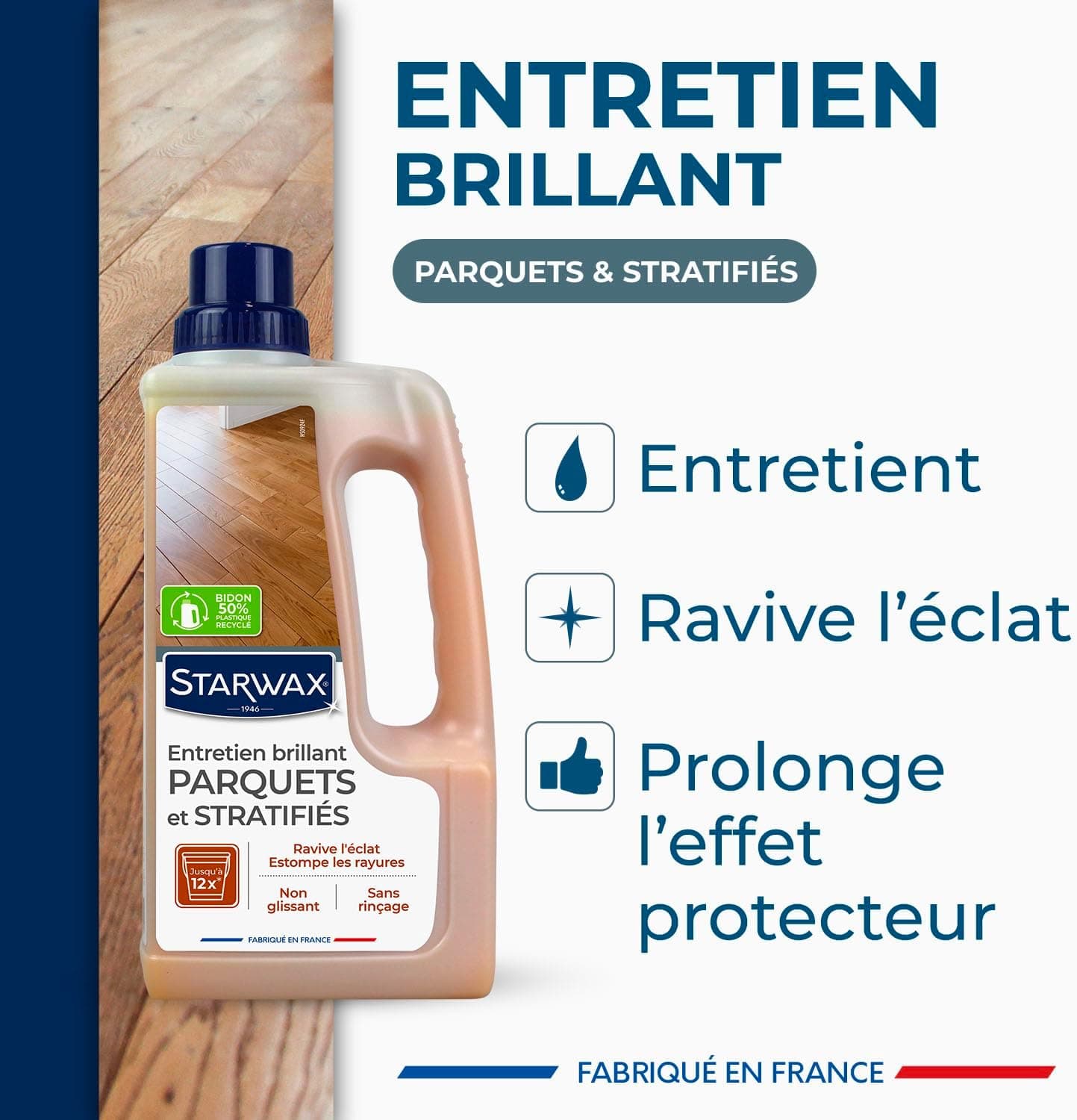 Entretien parquets et sols stratifiés Starwax, 1L (Lot de 1)