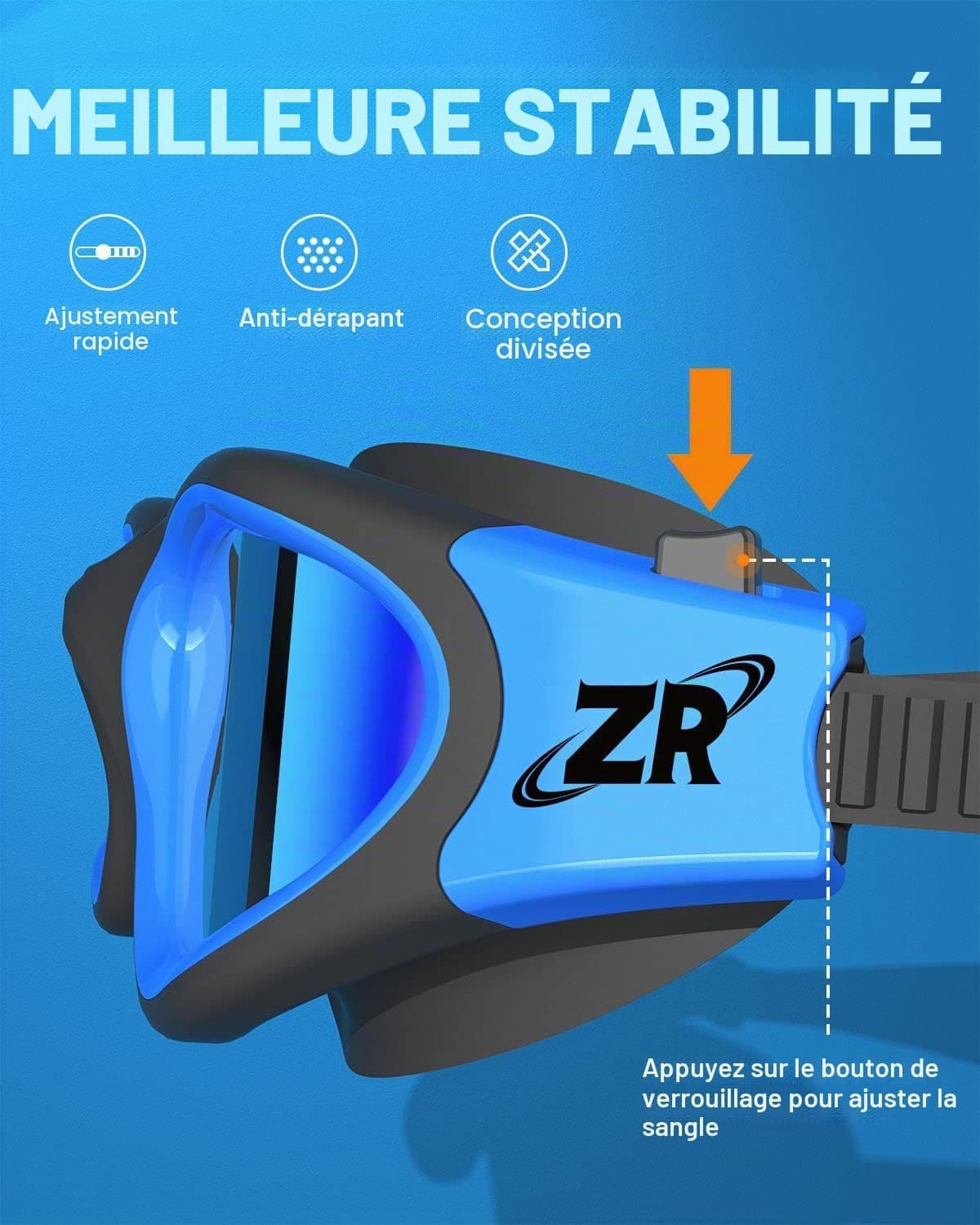 ZIONOR G1 Polarisées Mirror Lunettes de Natation pour Unisex Adulte Homme Femme, Anti Buée, 100% Anti UV Lunettes de Plongée