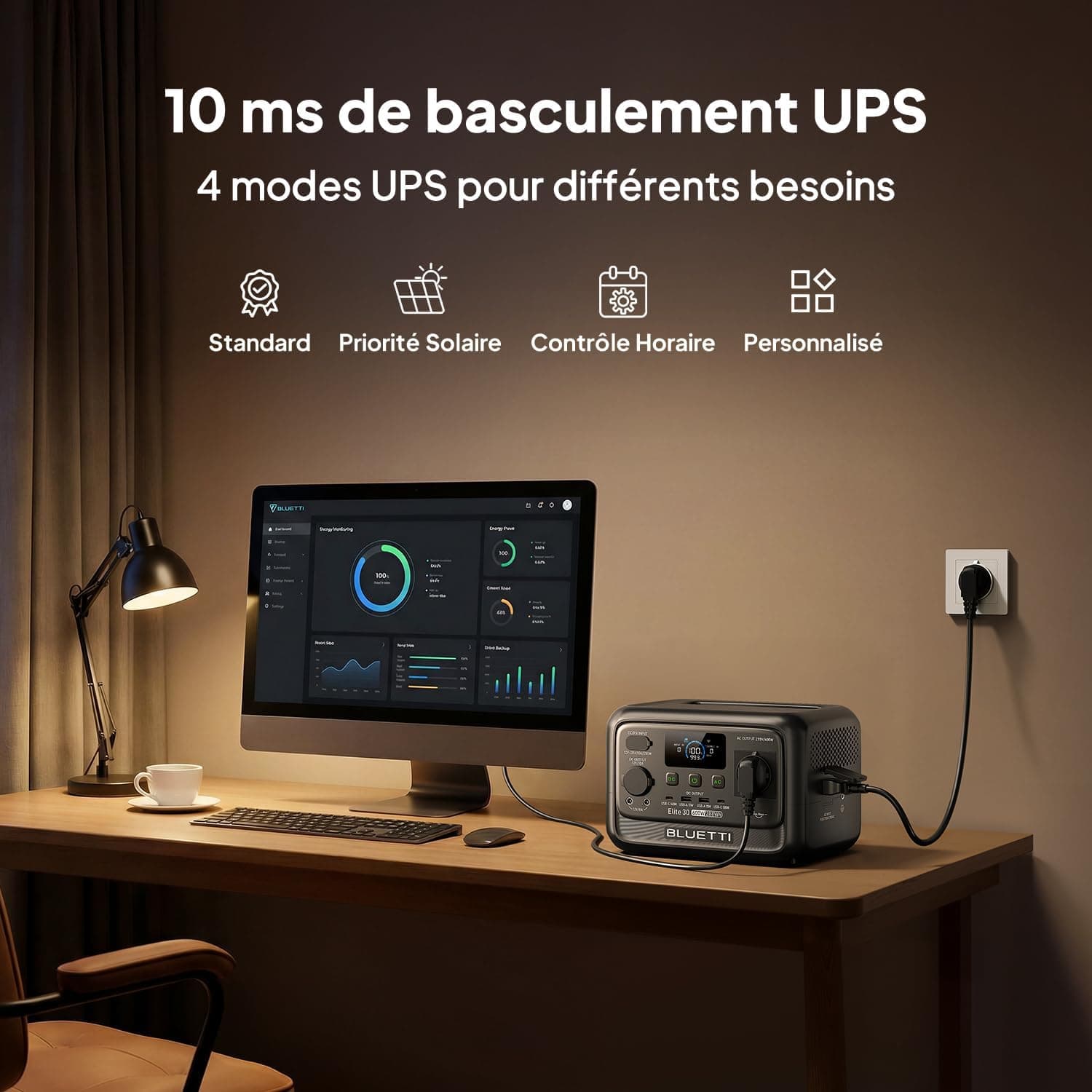BLUETTI Elite 30 V2 288Wh & 600W Générateur Électrique Portable
