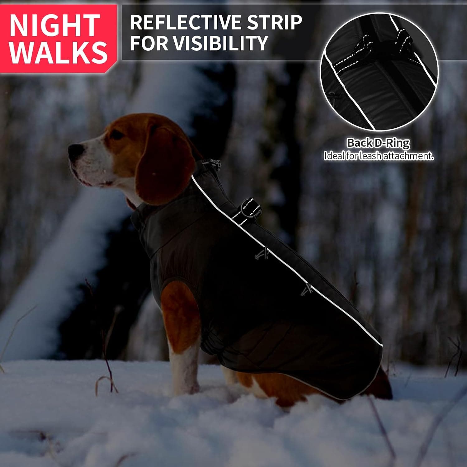 Manteau Chien Imperméable, Manteau Chien Hiver avec Doublure Polaire, Manteau pour Chien pour Petits, Moyens et Grands Chiens, Manteaux d'hiver pour Chiens, Vetement Chien - XS-XXXL
