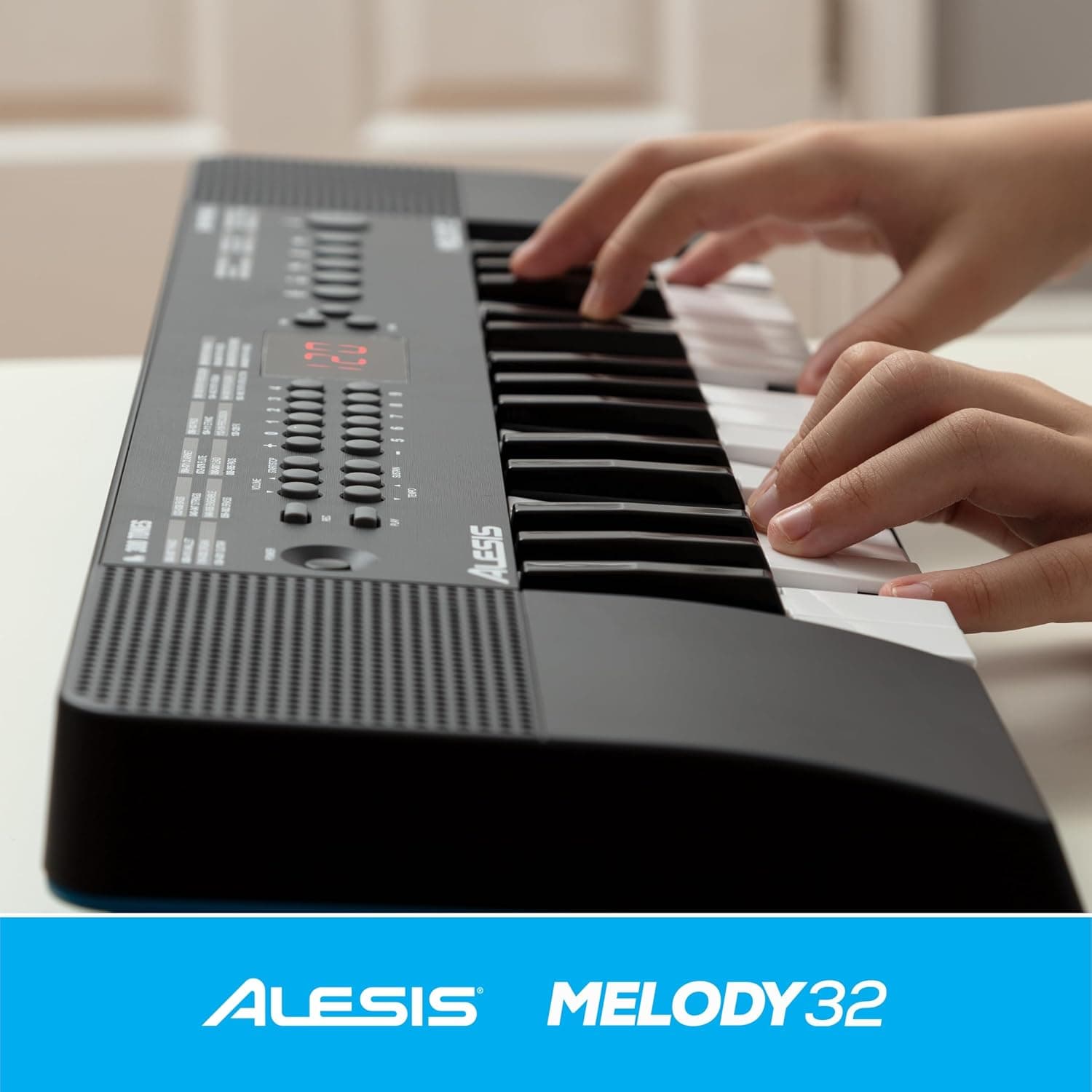 Alesis Melody 32 Mini Clavier Piano | 32 Touches, 300 Sons, Alimentation USB/Pile, Cours de Piano Inclus, pour Débutants