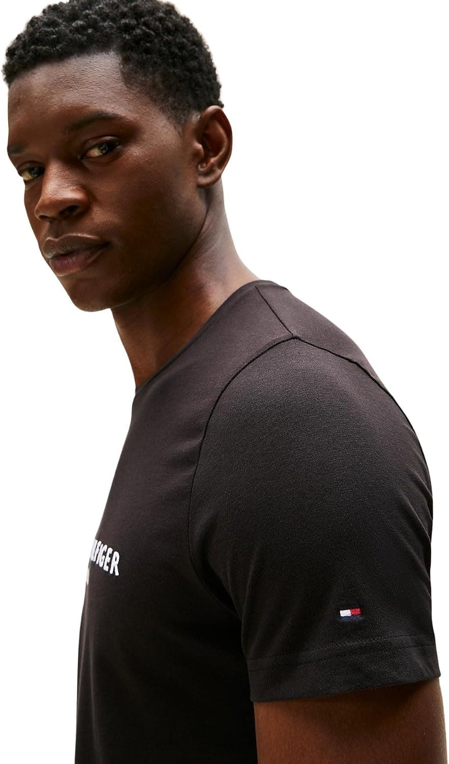 Tommy Hilfiger T-Shirt Manches Courtes Homme Core Tommy Logo Col Ras-du-Cou