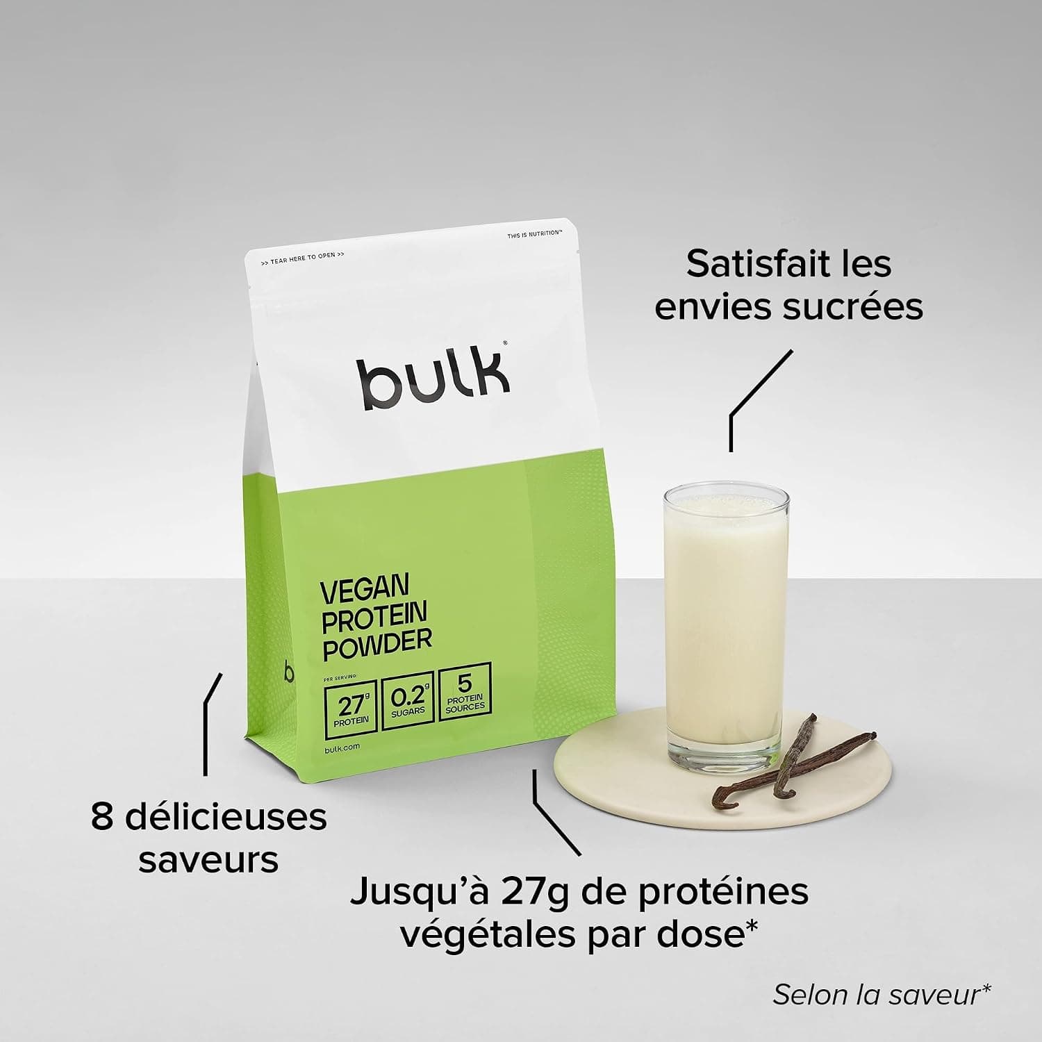 Bulk Vegan Protein Powder, Chocolate Orange, 2.5 kg | Shake protéiné végétal, New & Improved Formula