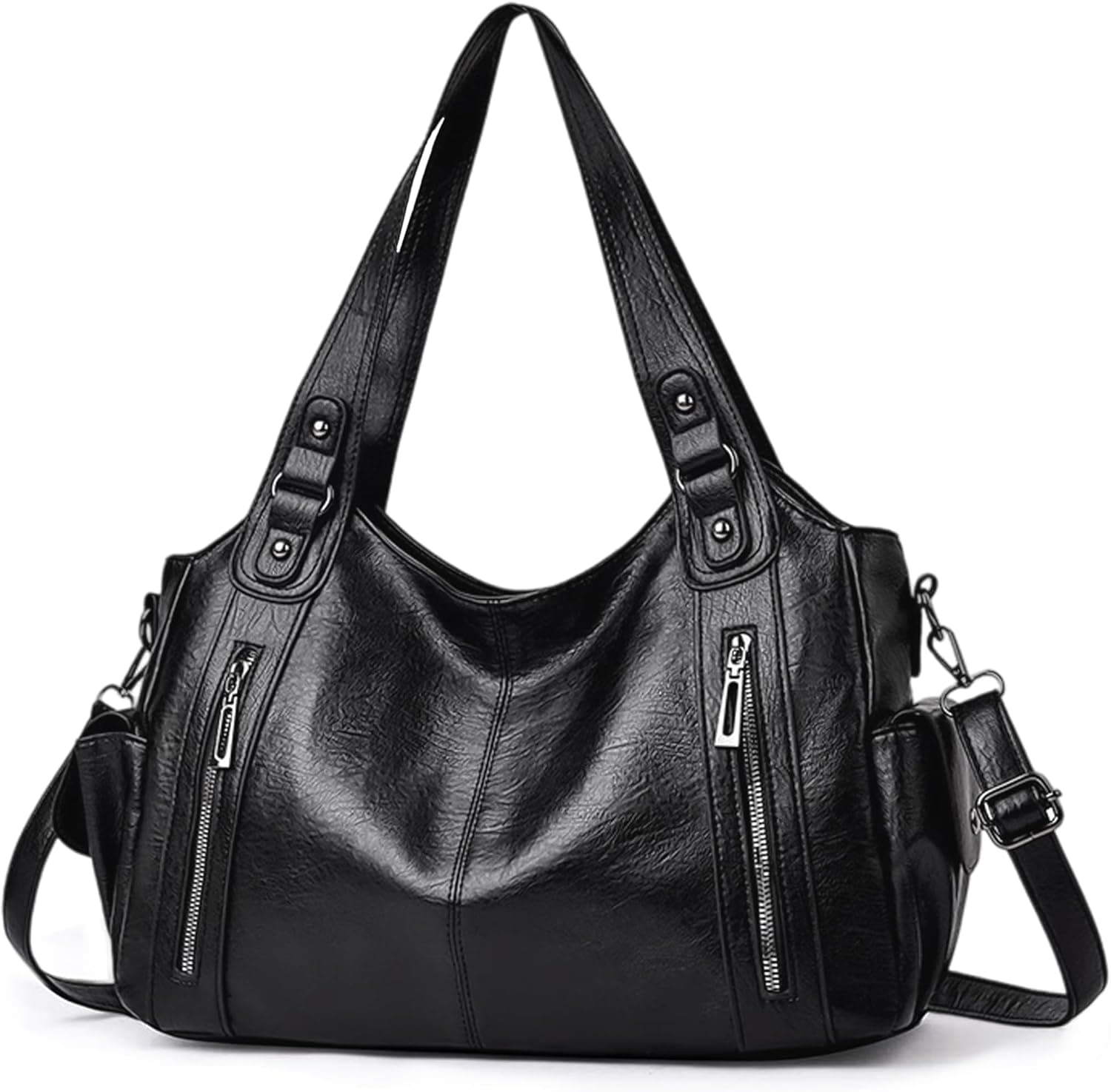 Sac À Main Femme PU, Sac Épaule Bandoulière, Cabas Moyen | Sac Moyen Femme Y2K Vintage, Style Rétro Élégant, Rigide Grande Capacité Pour Travail, Shopping, Voyage Quotidien