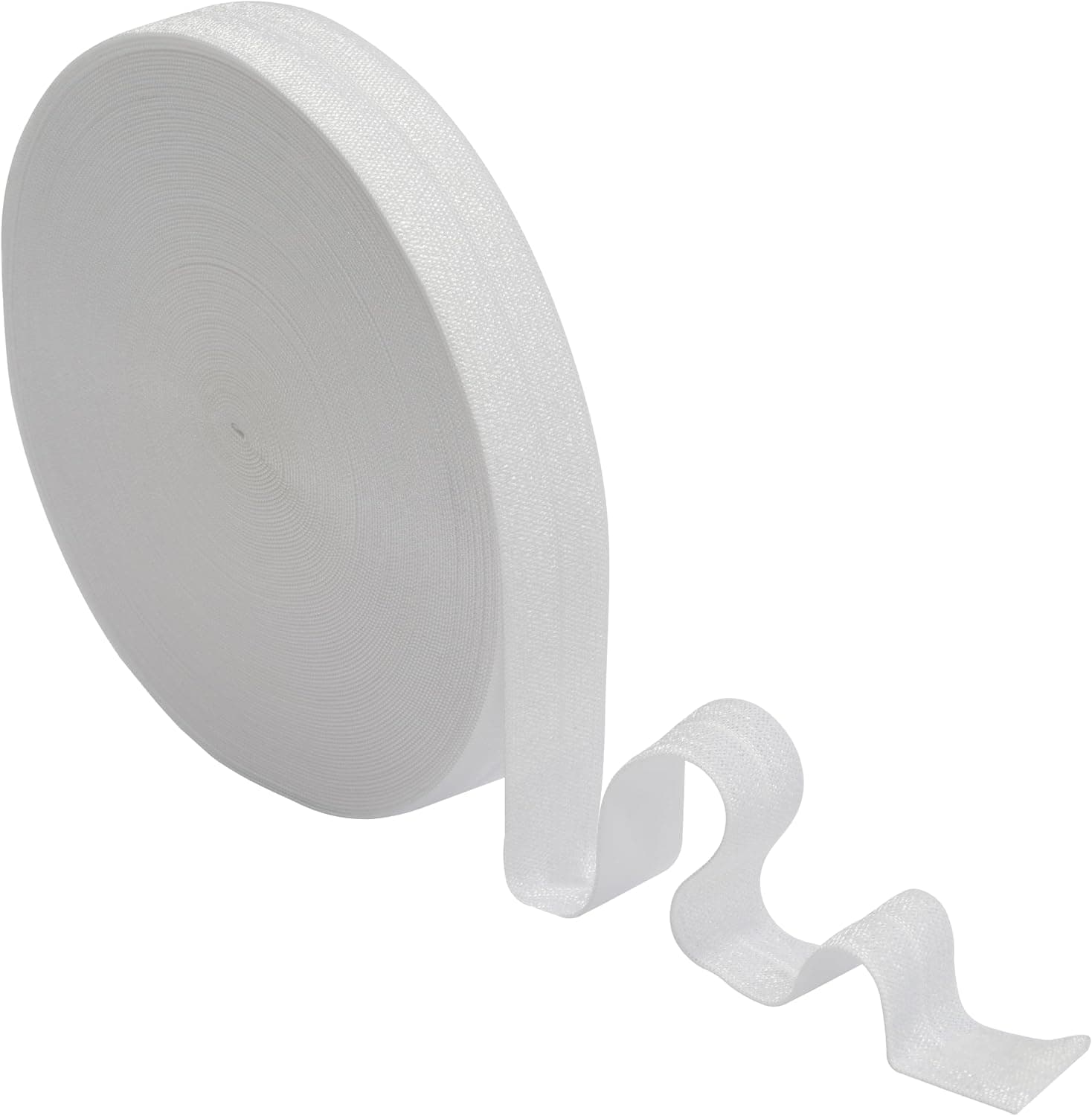 AERZETIX - C70262 - Rouleau d'élastique biais 18 m - largeur 20 mm - couleur blanc - en polyester et élasthanne - confection mercerie couture vêtements tissu artisanat