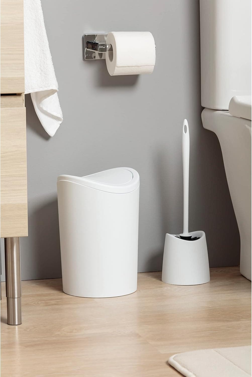 TATAY Brosse Toilettes WC, Brosse Fixe Durable Hygiène, 12 x 12 x 38 cm