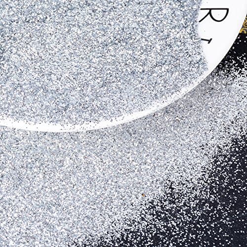JNCH 50g Poudre Paillettes Doré + 50g Poudre Paillettes Argenté Scintillant pour Décoration Noël Loisirs Créatifs Manucure Ongles Nail Art